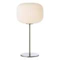 Markslöjd 109007 - Lámpara de mesa SOBER 1xE27/40W/230V blanca/cromo mate