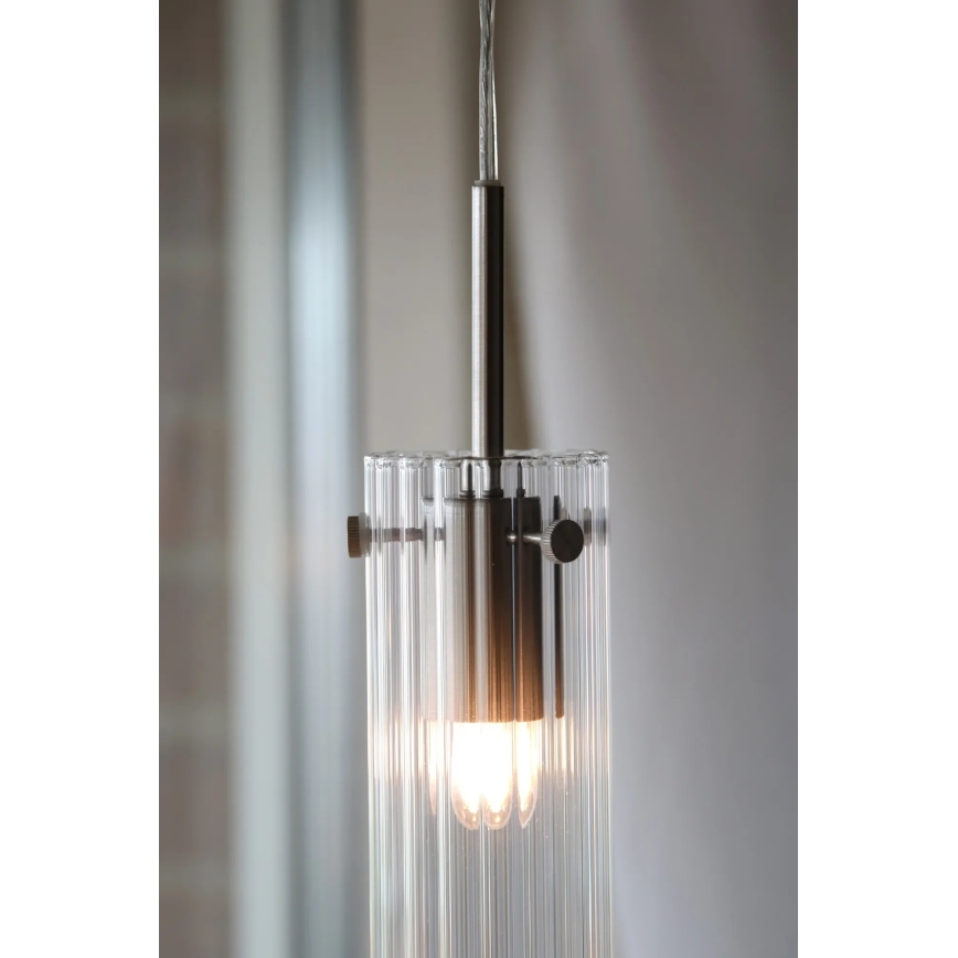 Markslöjd 109013 - Lámpara colgante con cable TIBIA 1xE14/40W/230V transparente/latón