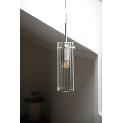 Markslöjd 109013 - Lámpara colgante con cable TIBIA 1xE14/40W/230V transparente/latón