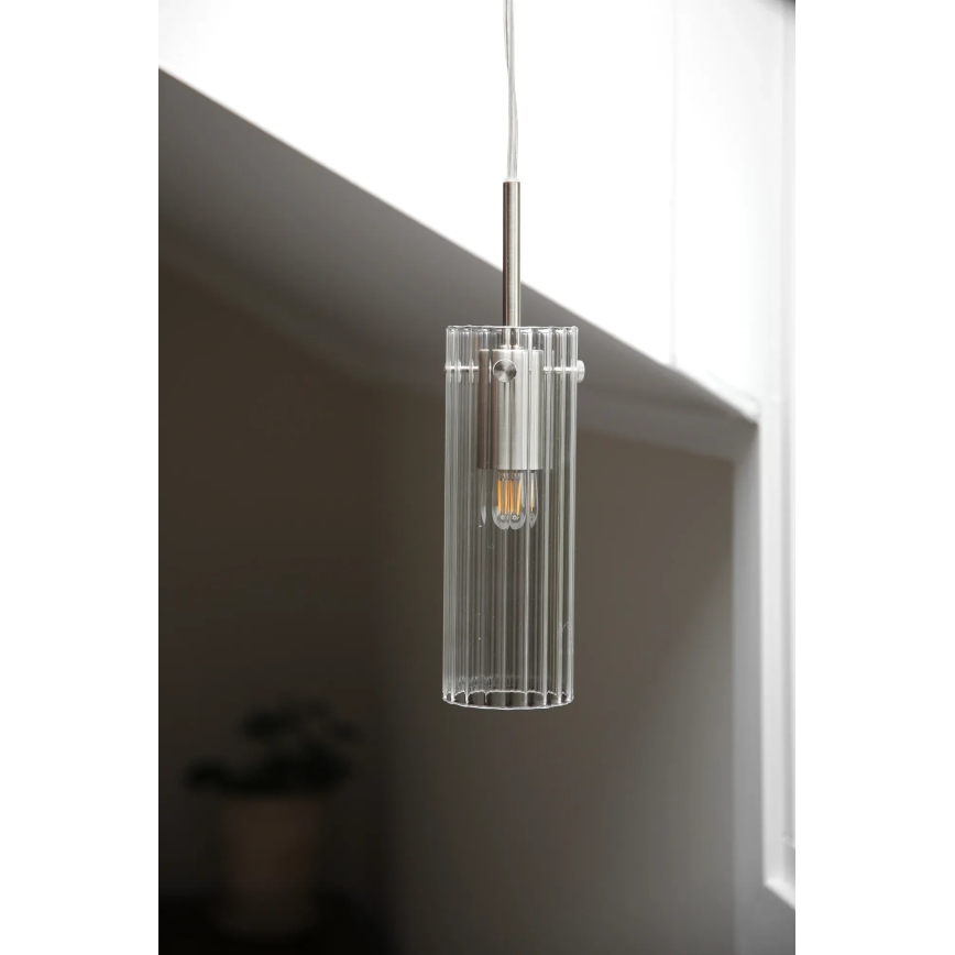 Markslöjd 109013 - Lámpara colgante con cable TIBIA 1xE14/40W/230V transparente/latón