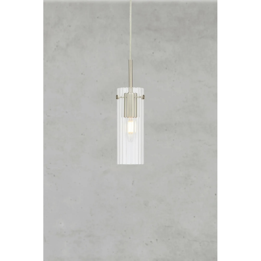 Markslöjd 109013 - Lámpara colgante con cable TIBIA 1xE14/40W/230V transparente/latón