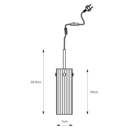 Markslöjd 109013 - Lámpara colgante con cable TIBIA 1xE14/40W/230V transparente/latón