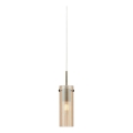 Markslöjd 109015 - Lámpara colgante con cable TIBIA 1xE14/40W/230V beige ahumado/latón