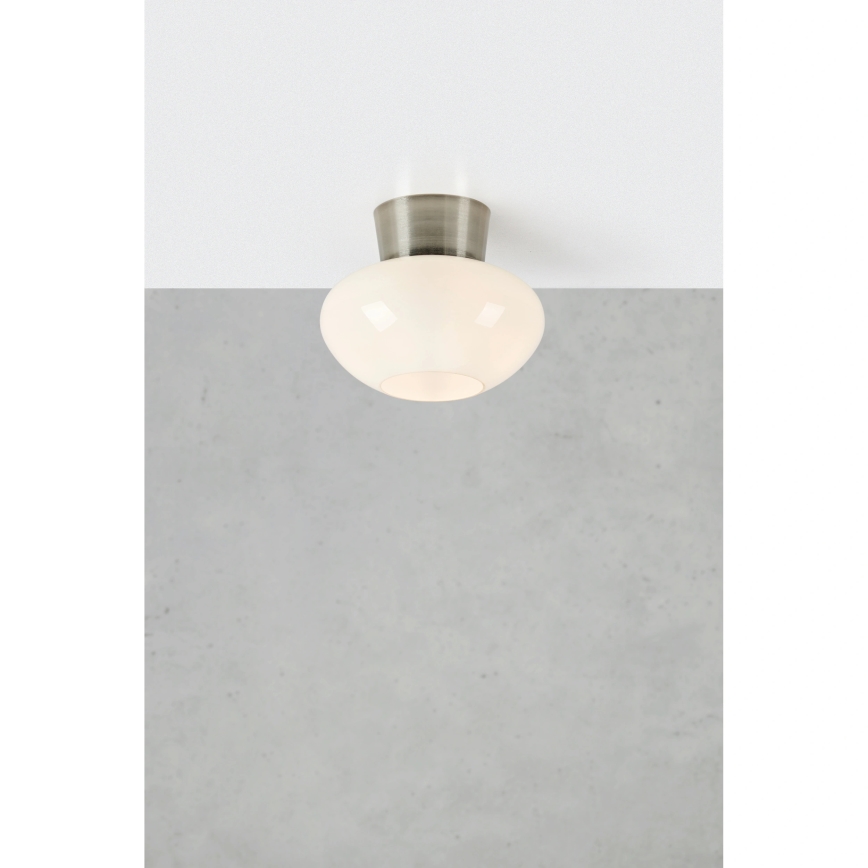 Markslöjd 109025 - Lámpara de techo MALAGA 1xE27/40W/230V Ø 25 cm, acabado cromo mate