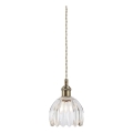 Markslöjd 109136 - Lámpara colgante GOTA con cable 1xE14/40W/230V, Ø 13 cm, latón/cristal transparente
