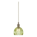 Markslöjd 109138 - Lámpara de suspensión con cable GOTA 1xE14/40W/230V diámetro 13 cm verde ahumado/latón