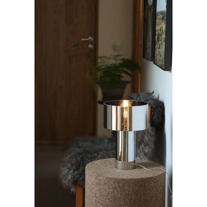Markslöjd 109144 - Lámpara de sobremesa CORIN 1xE27/60W/230V cromo brillante