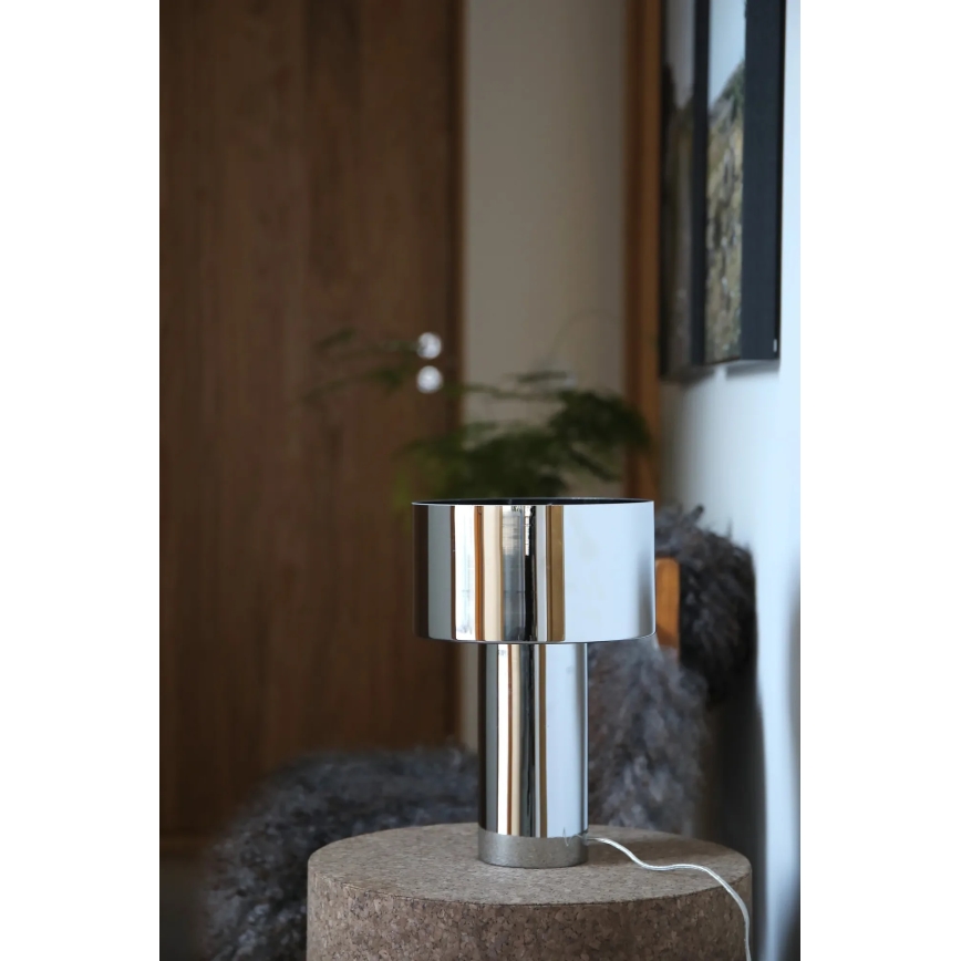 Markslöjd 109144 - Lámpara de sobremesa CORIN 1xE27/60W/230V cromo brillante