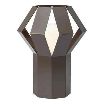 Markslöjd 109148 - Lámpara de mesa OCTA 1xE27/60W/230V marrón