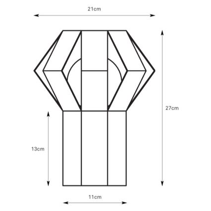 Markslöjd 109148 - Lámpara de mesa OCTA 1xE27/60W/230V marrón