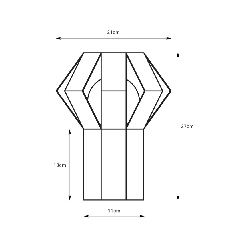 Markslöjd 109148 - Lámpara de mesa OCTA 1xE27/60W/230V marrón