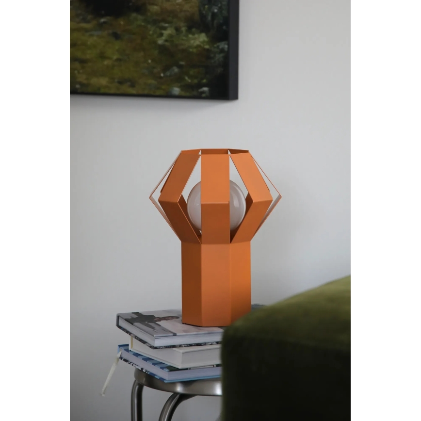 Markslöjd 109149 - Lámpara de mesa OCTA 1xE27/60W/230V naranja