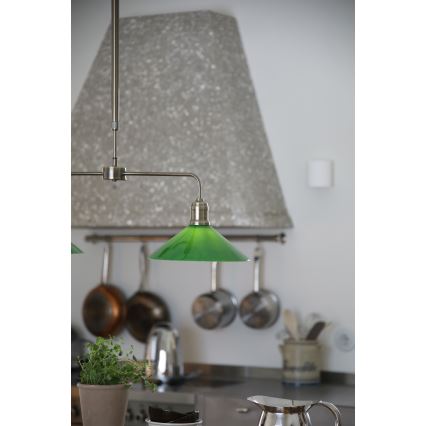 Markslöjd 109161 - Lámpara de techo con varilla VELA 2xE27/60W/230V verde/latón