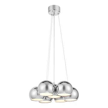 Markslöjd 109167 - Lámpara colgante con cable CUPOLO 7xE14/40W/230V cromado brillante