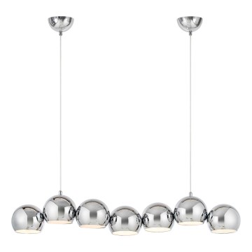 Markslöjd 109168 - Lámpara colgante con cable CUPOLO 7xE14/40W/230V cromo brillante