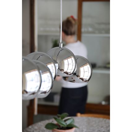 Markslöjd 109168 - Lámpara colgante con cable CUPOLO 7xE14/40W/230V cromo brillante