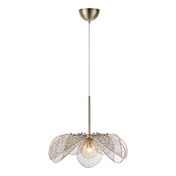 Markslöjd 109169 - Lámpara colgante con cable STYRKA 1xE27/40W/230V Ø 63 cm beige