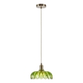 Markslöjd 109177 - Lámpara colgante con cable KURAGE 1xE27/40W/230V latón/verde ahumado
