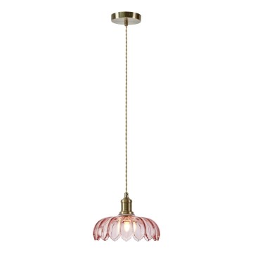 Markslöjd 109178 - Lámpara colgante con cable KURAGE 1xE27/40W/230V latón/rosa ahumado