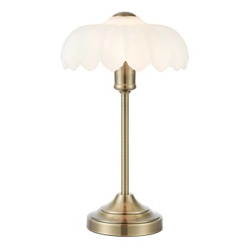 Markslöjd 109179 - Lámpara de sobremesa KURAGE 1xE27/60W/230V latón/blanco