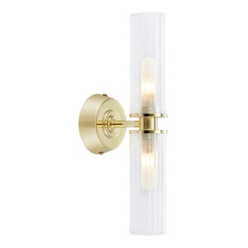 Markslöjd 109236 - Aplique de pared para baño RIMINI 2xG9/20W/230V IP44 latón