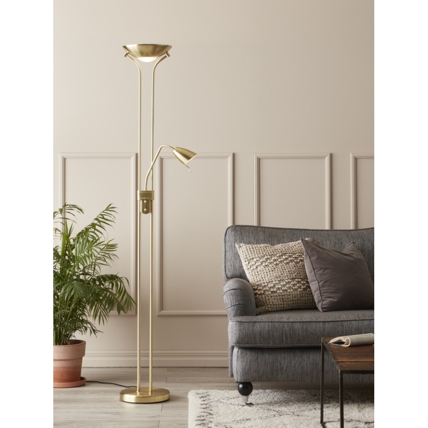 Markslöjd 111242 - Lámpara de pie regulable DETROIT 1xR7s/230W/230V + 1xGU10/35W cobre