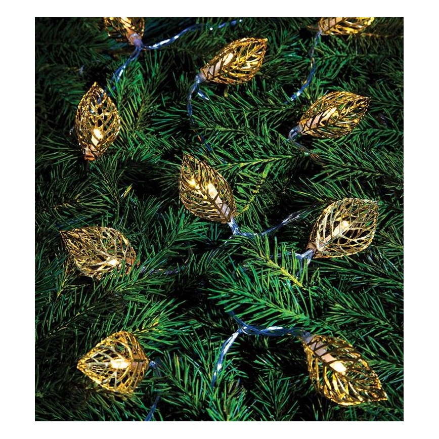 Markslöjd 703859 - Guirnalda decorativa LED LEAF LED/3xAA 1,85m blanco cálido