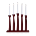 Markslöjd 704176 - Candelabro de Navidad MASESKÄR 5xE10/3W/230V rojo