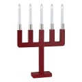 Markslöjd 704220 - Candelero navideño SUNDSTOORP 5xE10/3W/230V rojo