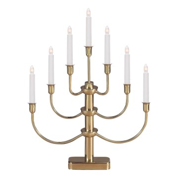 Markslöjd 704415 - Candelabro navideño GYLLING 7xE10/3W/230V dorado