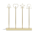 Markslöjd 705254 - Candelero navideño GINGER 4xE5/0,8W/230/12V latón