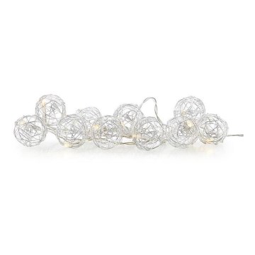 Markslöjd 705442 - Cadena decorativa LED ZOO 10xLED/2xAA 1,6m blanco cálido