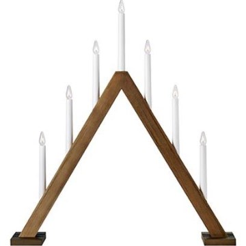 Markslöjd 706226 - Candelero navideño ARIELE 7xE10/3W/230V madera/blanco