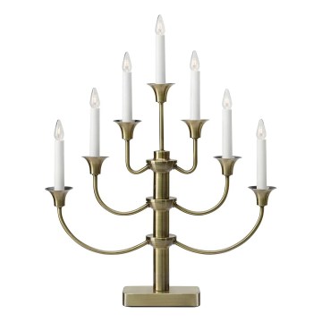 Markslöjd 706282 - Candelabro navideño GYLLING 7xE10/3W/230V latón