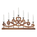 Markslöjd 706428 - Candelabro navideño NIGHTFALL 7xE10/3W/230V marrón/latón