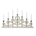 Markslöjd 706452 - Candelabro navideño NIGHTFALL 7xE10/3W/230V beige/latón