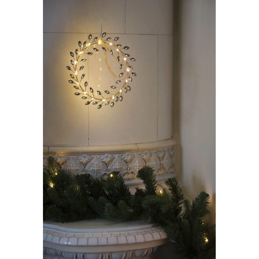Markslöjd 706558 - Decoración navideña LED ARIA LED/3,12W/2xAA dorada