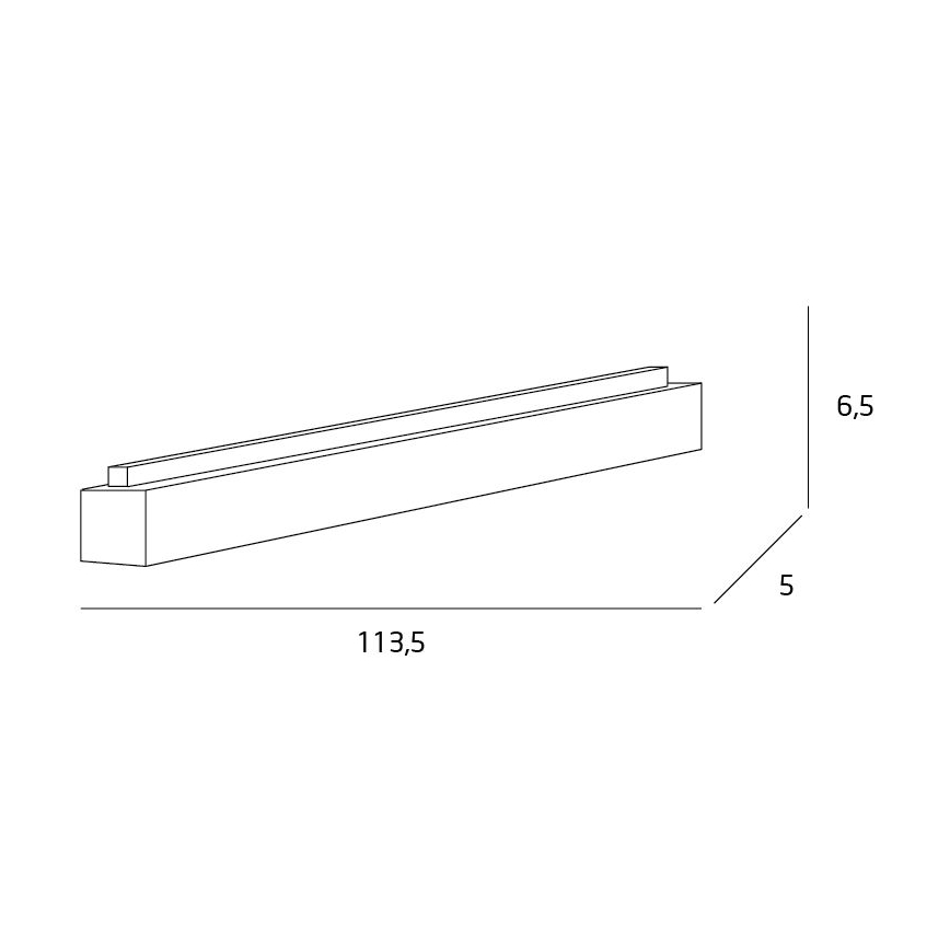 MAXLIGHT C0125 - Plafón LED LINEAR LED/36W/230V 113,5 cm blanco
