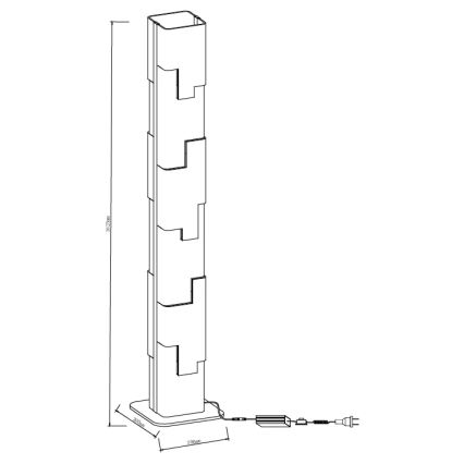 MAXLIGHT F0063 - lámpara de pie EVEREST LED/105W/230V 152 cm marrón