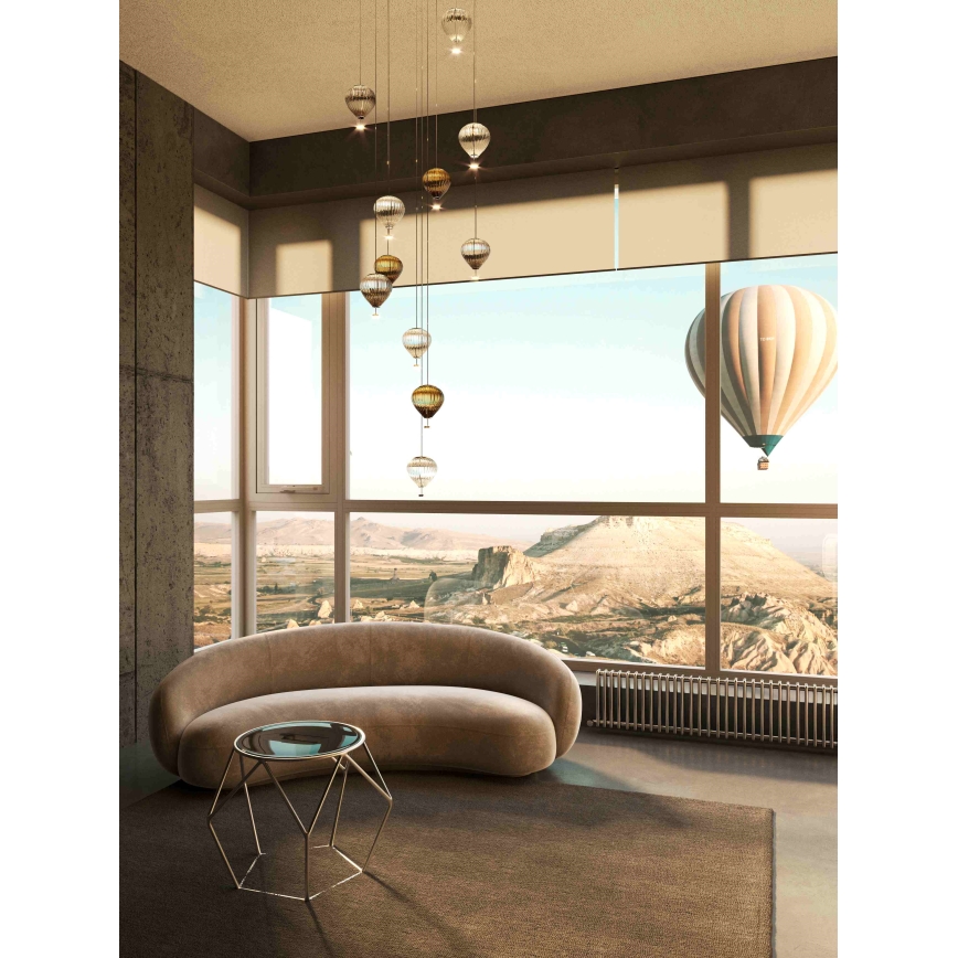 MAXLIGHT P0575 - Lámpara LED colgante PALLONCINI 2xLED/3W/230V diá. 12 cm beige