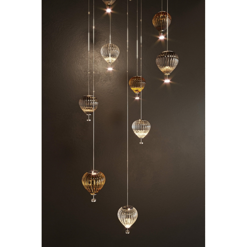 MAXLIGHT P0575 - Lámpara LED colgante PALLONCINI 2xLED/3W/230V diá. 12 cm beige