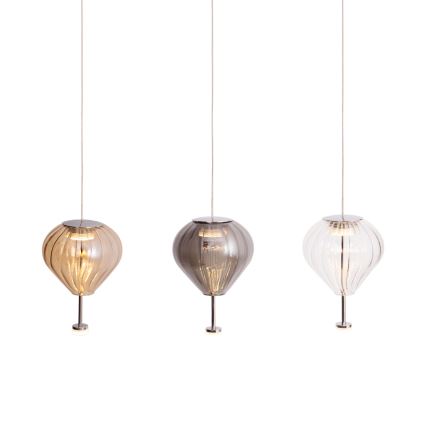 MAXLIGHT P0575 - Lámpara LED colgante PALLONCINI 2xLED/3W/230V diá. 12 cm beige