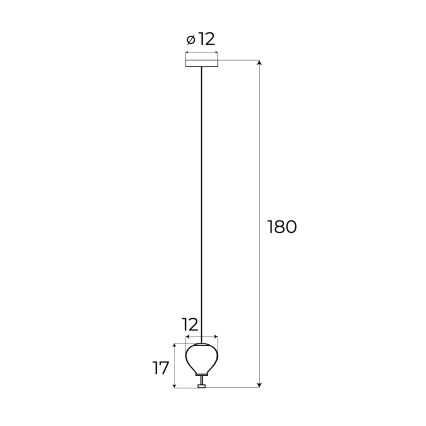 MAXLIGHT P0576 - Lámpara LED colgante PALLONCINI 2xLED/3W/230V diá. 12 cm ahumado