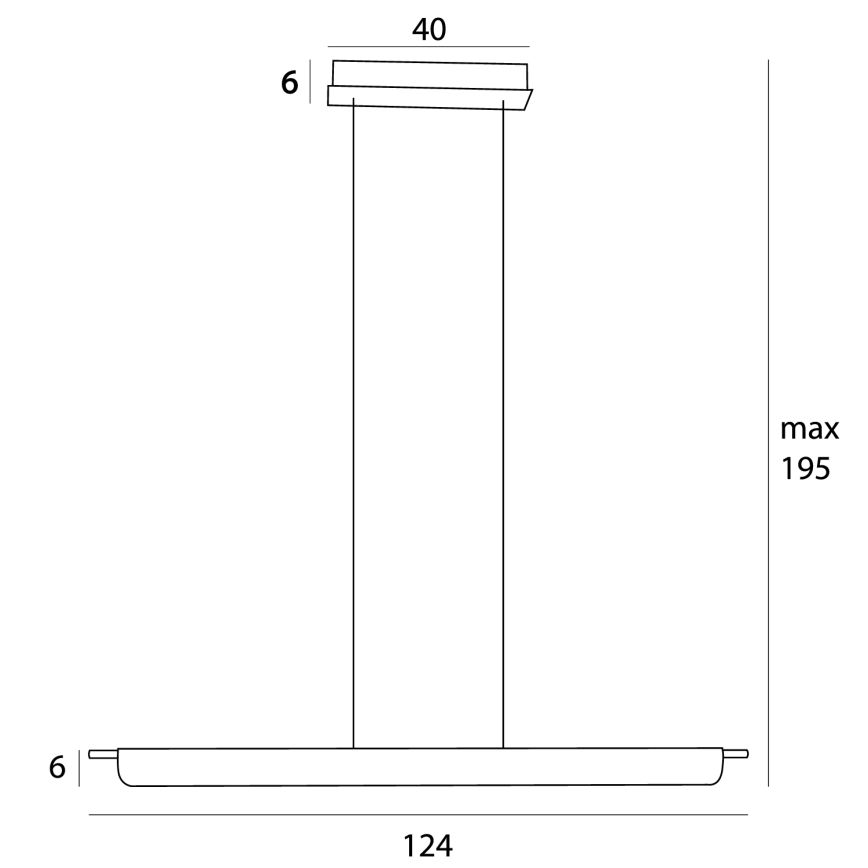 MAXLIGHT P0596 - Lámpara colgante LED regulable sobre cable JO-JO LED/40W/230V 2700/4500/5500K dorada