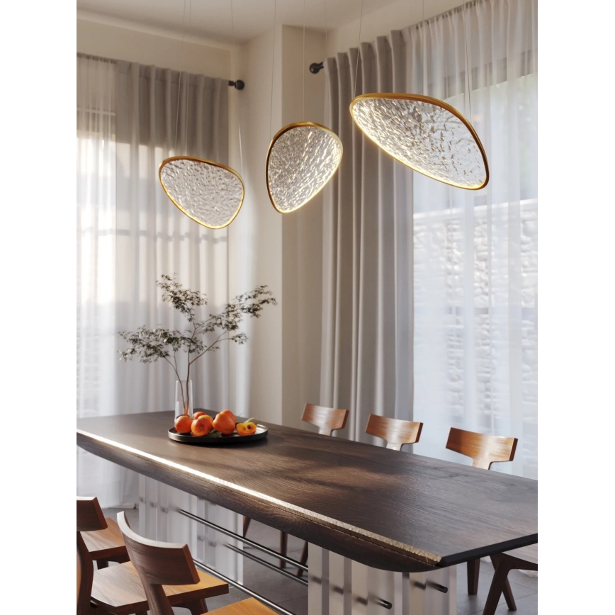 MAXLIGHT P0637D - Lámpara colgante con cable EMPIRE LED/17W/230V dorada