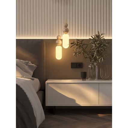 MAXLIGHT P0642 - Lámpara colgante con cable NOVA 1xG9/12W/230V, diámetro 12 cm, color dorado