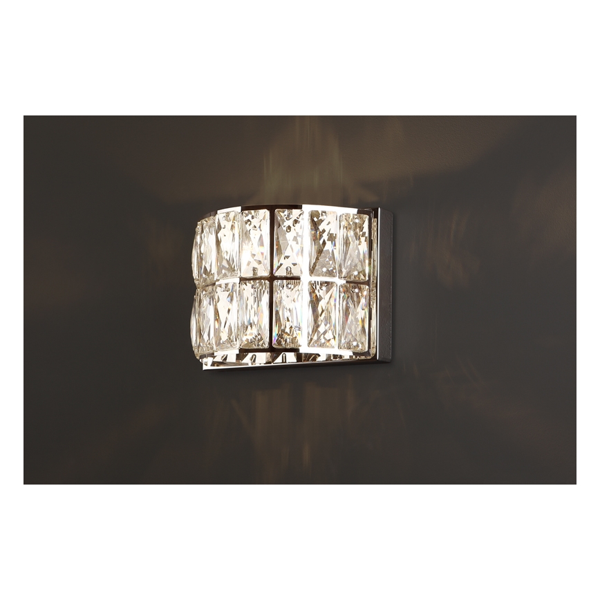 MAXLIGHT W0204 - Aplique DIAMANTE 1xG9/42W/230V cromo brillante
