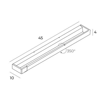 MAXLIGHT W0318 - Aplique LED de baño FLINK LED/12W/230V 45 cm IP44 dorado