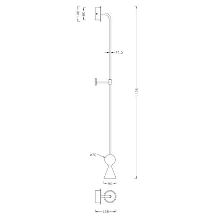 MAXLIGHT W0448 - lámpara de pared LED BINGO LED/8W/230V CRI 92 dorada/verde