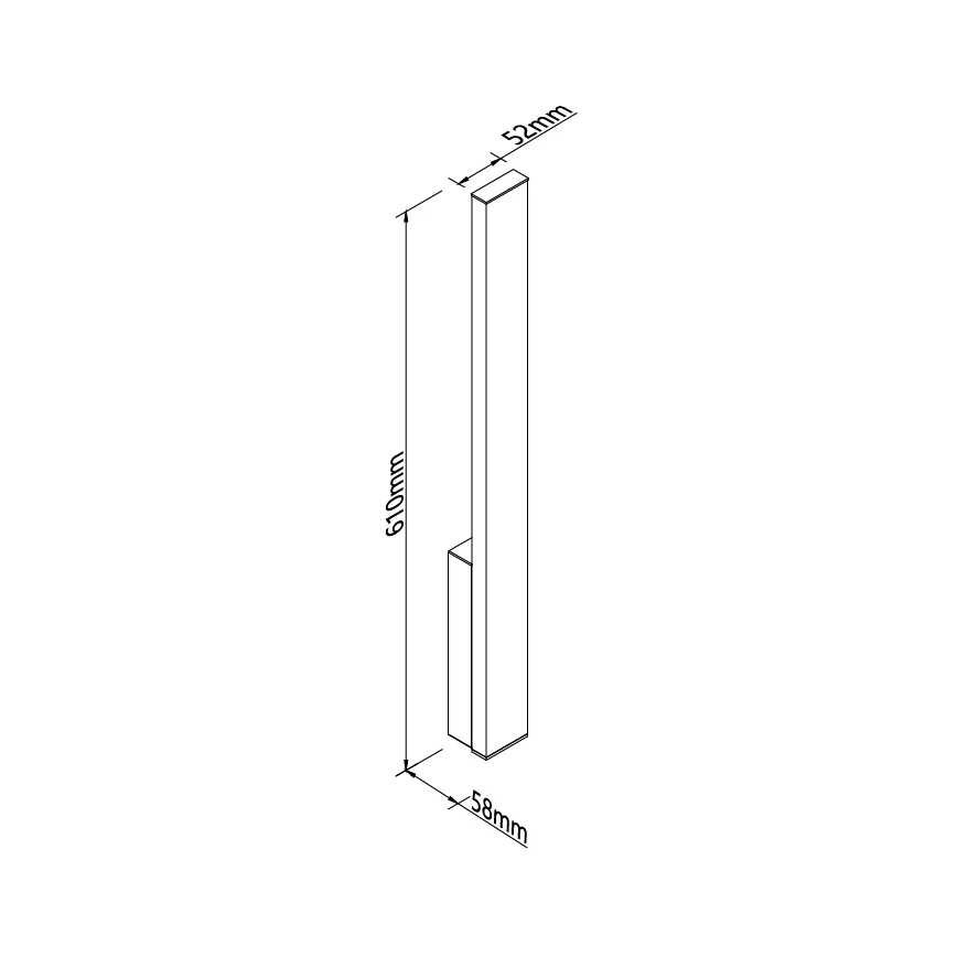 MAXLIGHT W0458 - Aplique de pared exterior KAPRUN LED/6W/230V CRI 93 IP65 negro